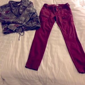 Army boxy cut jacket/ joie pants /sold separately!